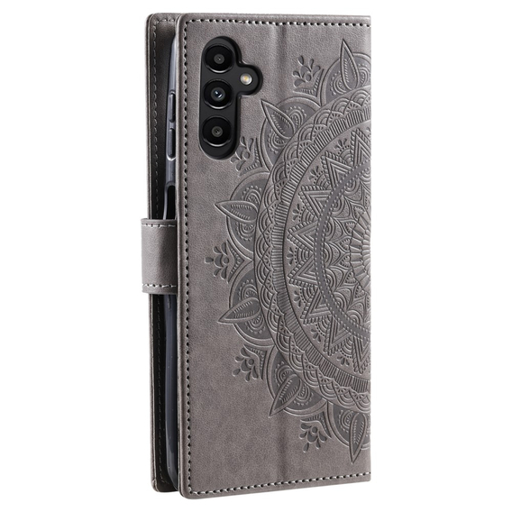 Klapkové puzdro pre Samsung Galaxy A15, Mandala Flower, modré + 9H sklo 