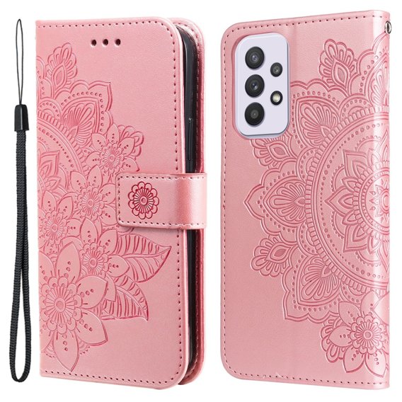 Klapkové puzdro pre Samsung Galaxy A33 5G, Mandala Flower, ružové rose gold