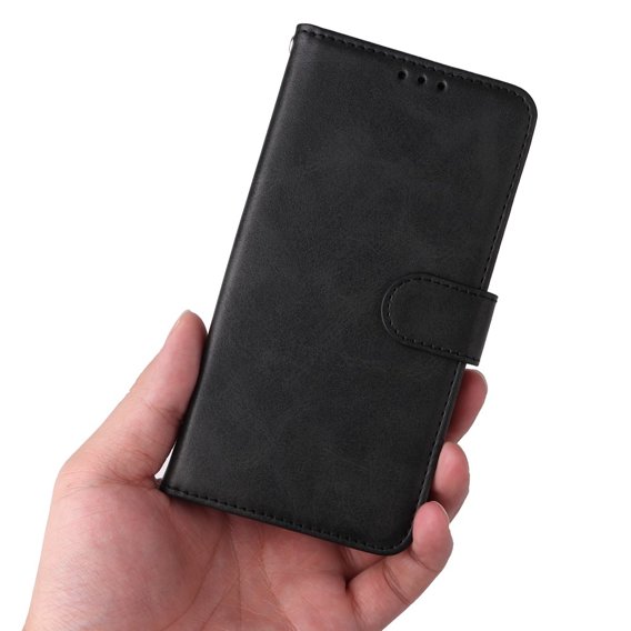 Klapkové puzdro pre Samsung Galaxy A34 5G, Leather Wallet, čierne