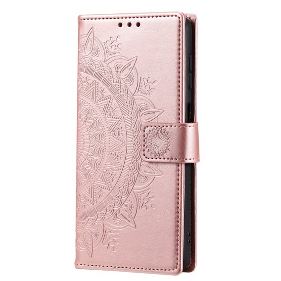 Klapkové puzdro pre Samsung Galaxy A34 5G, Mandala, ružové rose gold