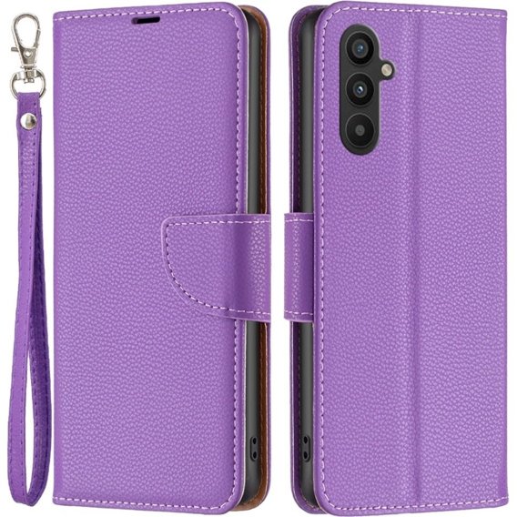 Klapkové puzdro pre Samsung Galaxy A34 5G, Wallet Litchi Magnet, fialové