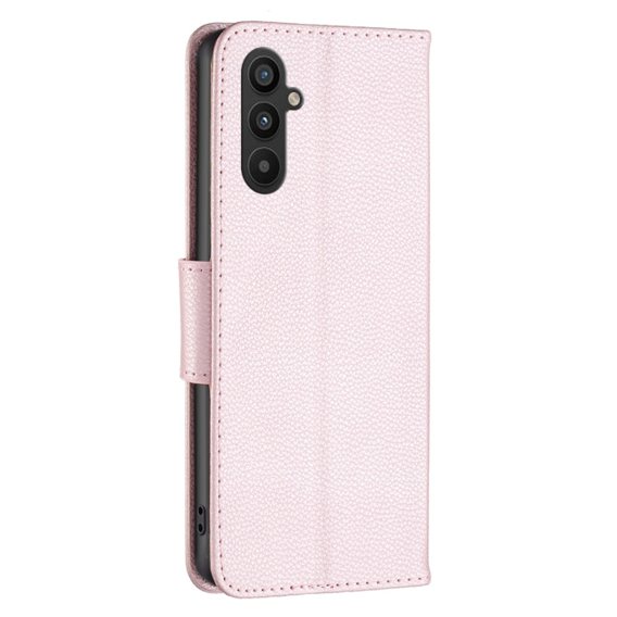 Klapkové puzdro pre Samsung Galaxy A34 5G, Wallet Litchi Magnet, ružové rose gold