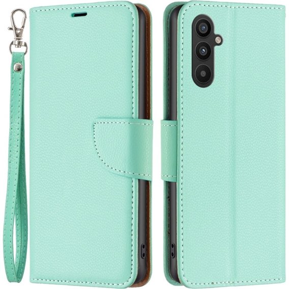 Klapkové puzdro pre Samsung Galaxy A34 5G, Wallet Litchi Magnet, zelený