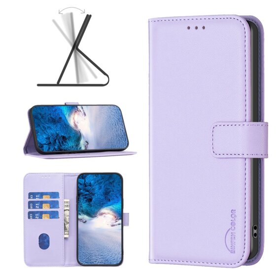 Klapkové puzdro pre Samsung Galaxy A35 5G, BINFEN Wallet, fialové