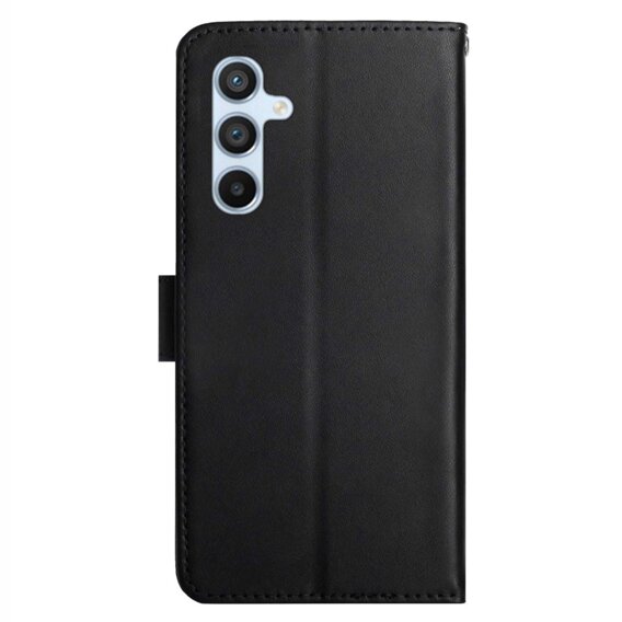 Klapkové puzdro pre Samsung Galaxy A35 5G, Split Leather Wallet, čierne