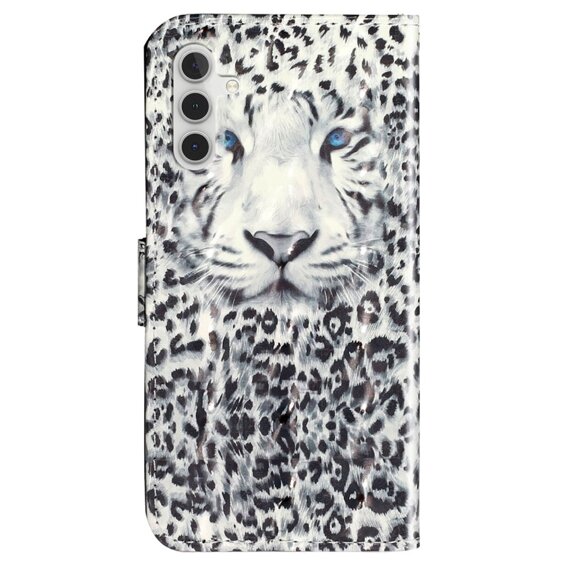 Klapkové puzdro pre Samsung Galaxy A35 5G, Wallet, Leopard