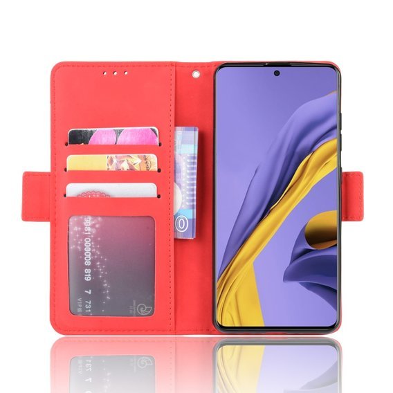 Klapkové puzdro pre Samsung Galaxy A51, Card Slot, červené