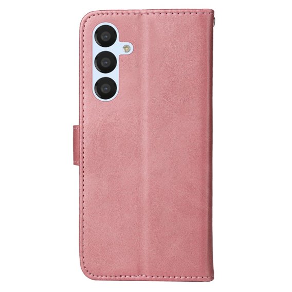 Klapkové puzdro pre Samsung Galaxy A54 5G, Leather Wallet, ružové rose gold