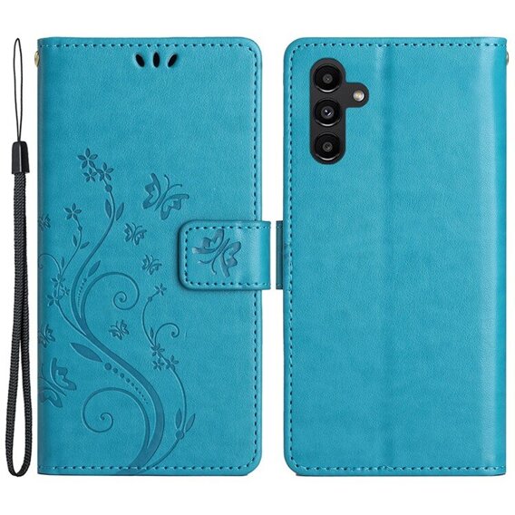 Klapkové puzdro pre Samsung Galaxy A55 5G, Wallet, Butterfly, fialové