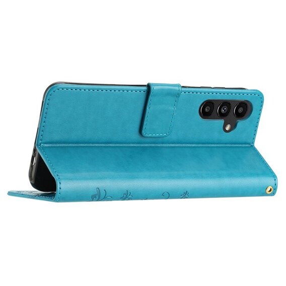 Klapkové puzdro pre Samsung Galaxy A55 5G, Wallet, Butterfly, fialové