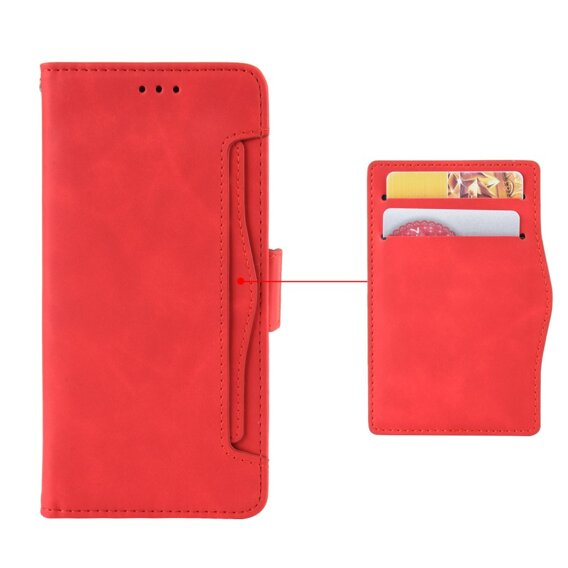 Klapkové puzdro pre Samsung Galaxy M15 5G, Card Slot, červené