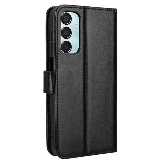 Klapkové puzdro pre Samsung Galaxy M15 5G, Crazy Horse Wallet, čierne