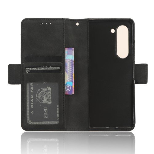 Klapkové puzdro pre Samsung Galaxy Z Fold 5 5G, Card Slot, čierne