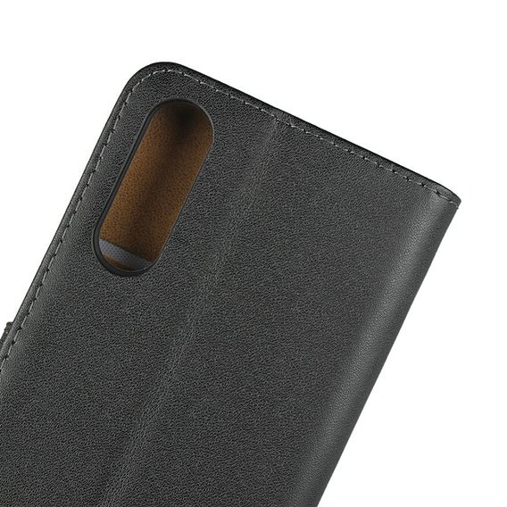 Klapkové puzdro pre Sony Xperia 10 II, Case Genuine Leather, čierne