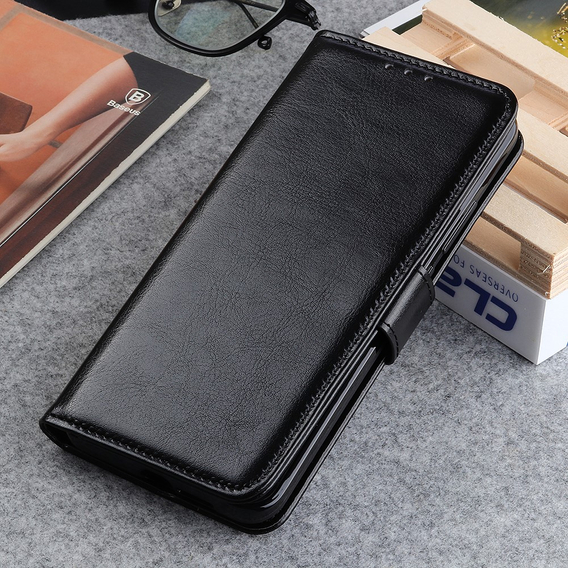 Klapkové puzdro pre Xiaomi 11T / 11T Pro, Crazy Horse Wallet, čierne