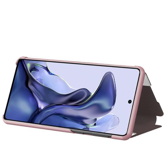 Klapkové puzdro pre Xiaomi 11T / 11T Pro, Side View, ružové rose gold