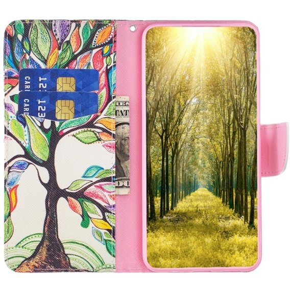 Klapkové puzdro pre Xiaomi 13 Lite, Wallet, tree of life, biele