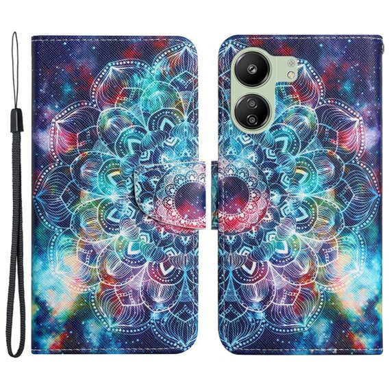 Klapkové puzdro pre Xiaomi Redmi 13C / Poco C65, Wallet, Starry Mandala, modré