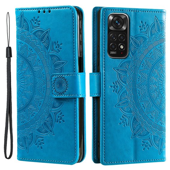 Klapkové puzdro pre Xiaomi Redmi Note 11/11S, Mandala, modré