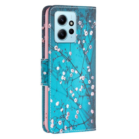 Klapkové puzdro pre Xiaomi Redmi Note 12 Pro 5G / POCO X5 Pro 5G, Wallet, Sakura, modré