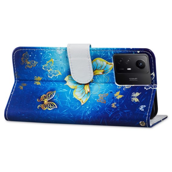 Klapkové puzdro pre Xiaomi Redmi Note 12S, Wallet Butterfly, modré