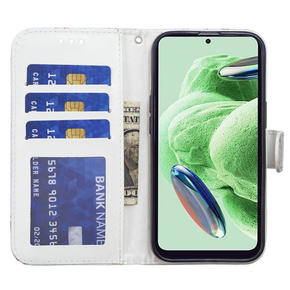 Klapkové puzdro pre Xiaomi Redmi Note 12S, Wallet Marble, modré