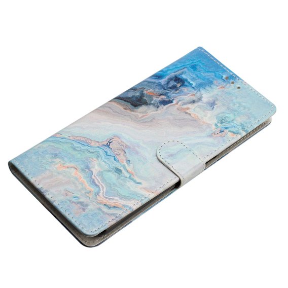 Klapkové puzdro pre Xiaomi Redmi Note 12S, Wallet Marble, modré