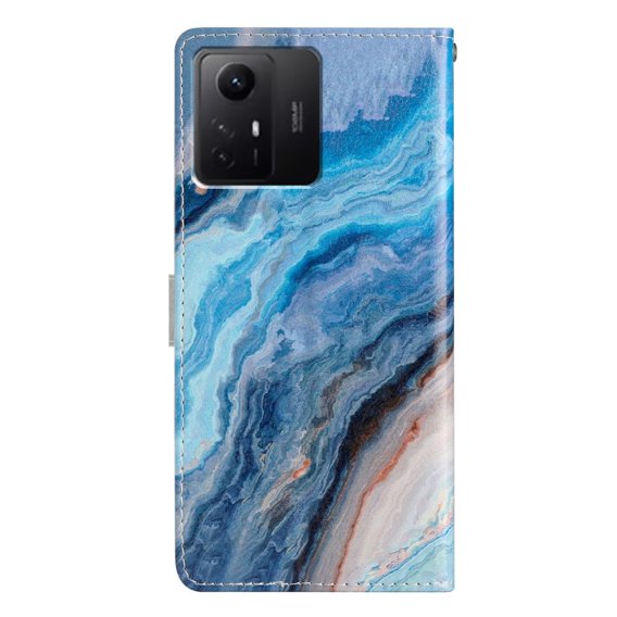 Klapkové puzdro pre Xiaomi Redmi Note 12S, Wallet Marble, modré