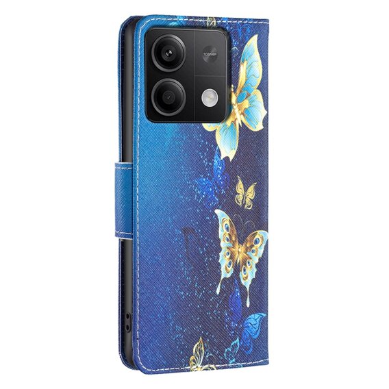 Klapkové puzdro pre Xiaomi Redmi Note 13 5G, Wallet, Butterflies modré