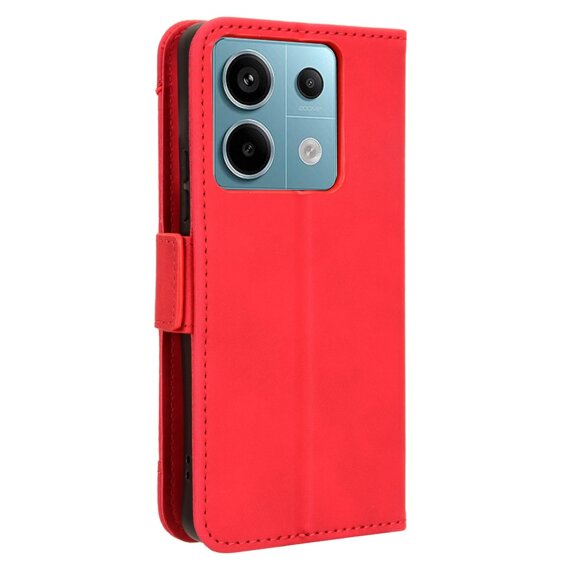 Klapkové puzdro pre Xiaomi Redmi Note 13 Pro 5G, Card Slot, červené