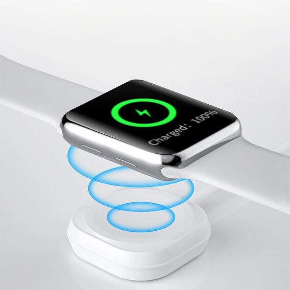 Ładowarka magnetyczna do zegarków Apple Watch, Biała