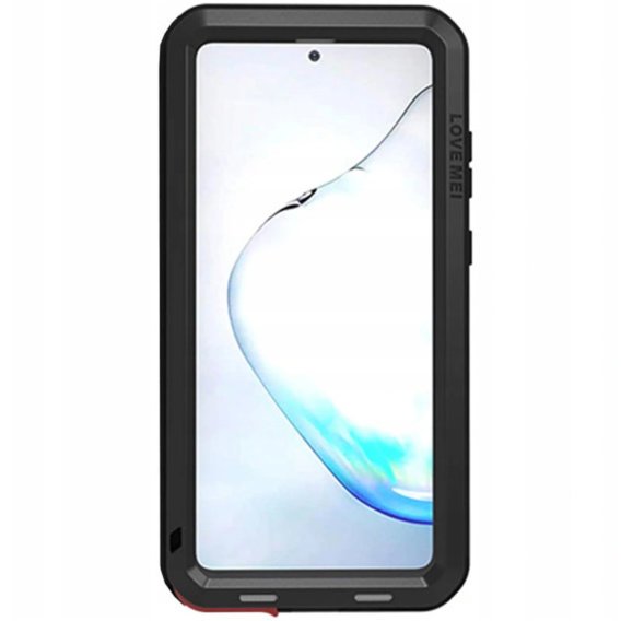 Love Mei Obal na mobil pre Samsung Galaxy Note 10 Lite, armored with glass, čierne