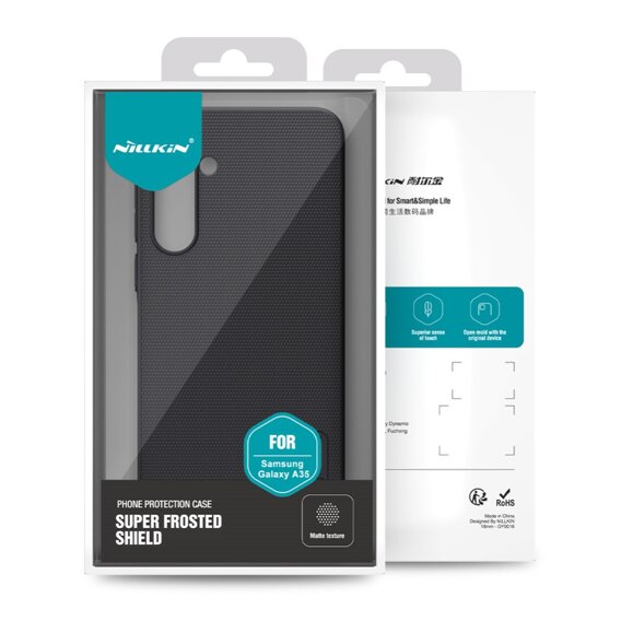 NILLKIN puzdro pre Samsung Galaxy A35 5G, Super Frosted Shield Case, čierne