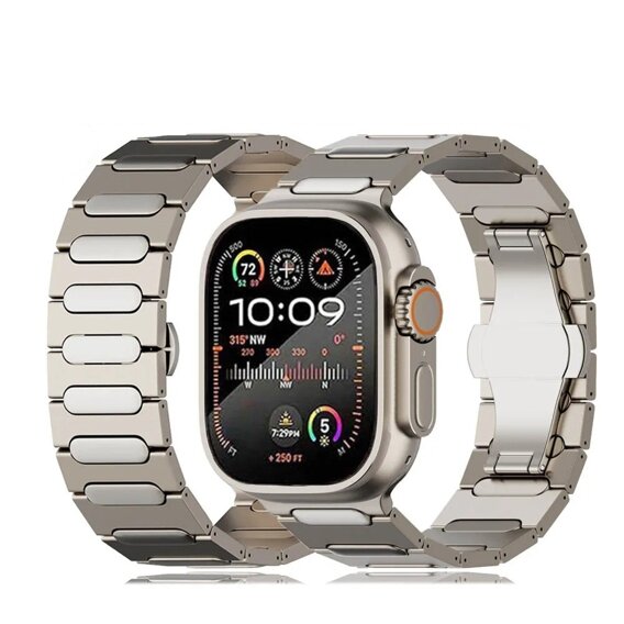 Náramok pre Apple Watch 1/2/3/4/5/6/7/8/9/SE/ULTRA/ULTRA 2 42/44/45/49MM, titán