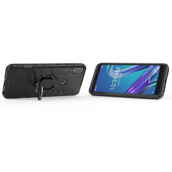 Obal na mobil pre Asus ZenFone Max Pro M1 ZB602KL, Kickstand Ring, čierne