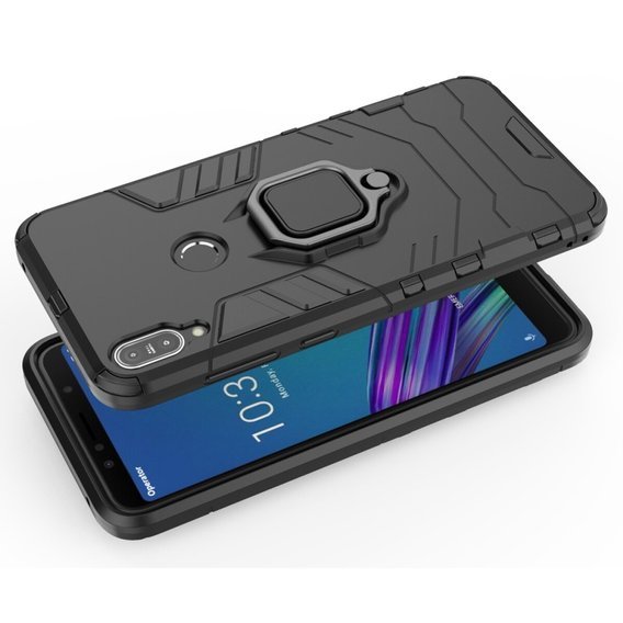 Obal na mobil pre Asus ZenFone Max Pro M1 ZB602KL, Kickstand Ring, čierne