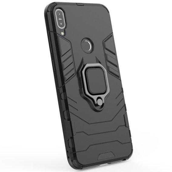 Obal na mobil pre Asus ZenFone Max Pro M1 ZB602KL, Kickstand Ring, čierne