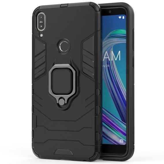 Obal na mobil pre Asus ZenFone Max Pro M1 ZB602KL, Kickstand Ring, čierne