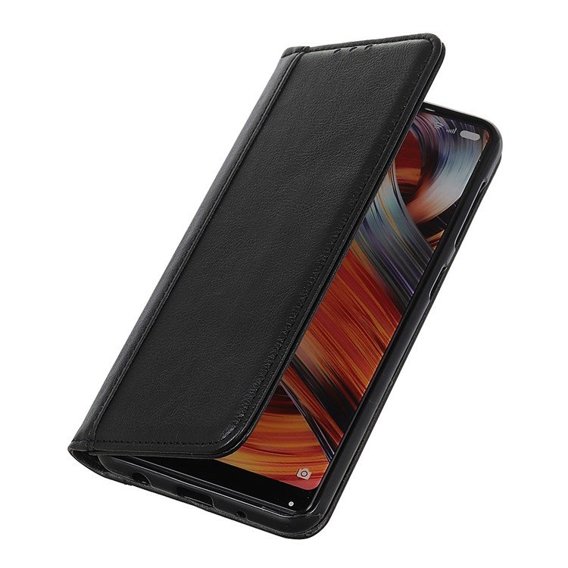 Obal na mobil pre Honor 90 Lite 5G, Wallet Litchi Leather, čierne