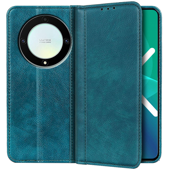 Obal na mobil pre Honor Magic 5 Lite 5G, Wallet Litchi Leather, zelený