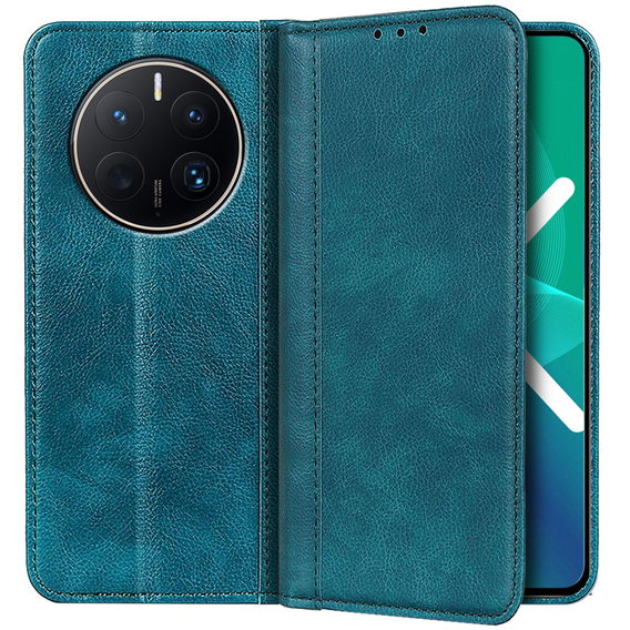 Obal na mobil pre Huawei Mate 50 Pro, Wallet Litchi Leather, zelený