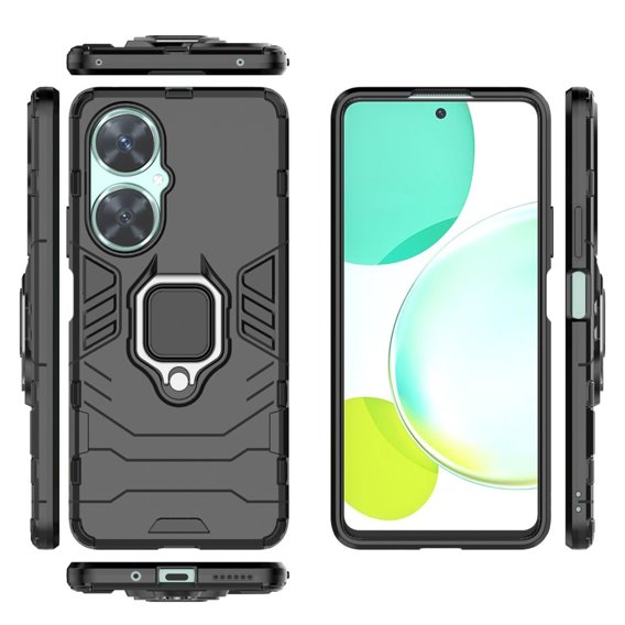 Obal na mobil pre Huawei Nova 11i, Kickstand Ring, čierne