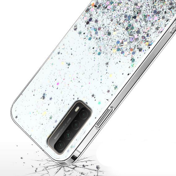 Obal na mobil pre Huawei P Smart 2021/Y7A, Glittery, priehľadné