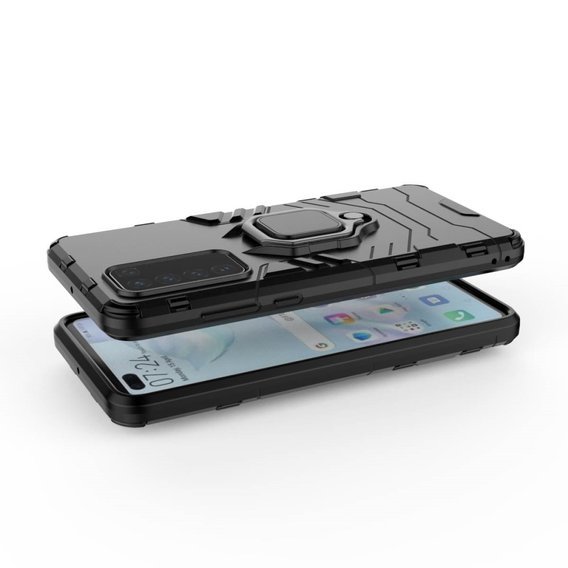 Obal na mobil pre Huawei P40, Kickstand Ring, čierne