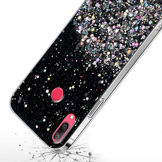 Obal na mobil pre Huawei Y7 2019, Glittery, čierne