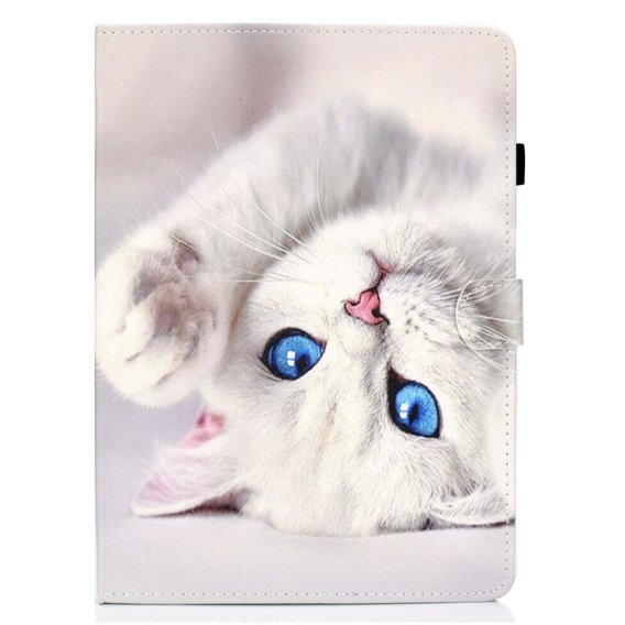 Obal na mobil pre Lenovo Tab M10 Plus 10.6 Gen 3 125F/128F, Stand Case Card Slot, white cat