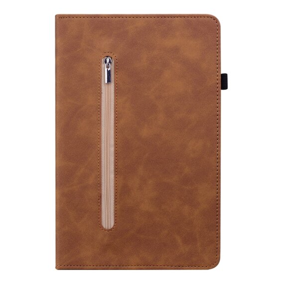 Obal na mobil pre Lenovo Tab P11 Gen 2, Wallet Pen Slot, hnedé