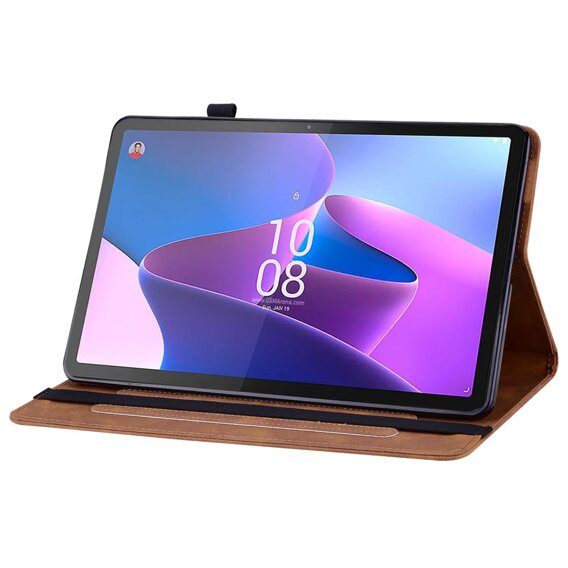 Obal na mobil pre Lenovo Tab P11 Pro Gen 2, Wallet Pen Slot, hnedé