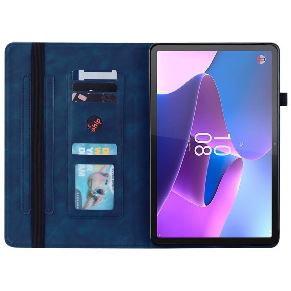 Obal na mobil pre Lenovo Tab P11 Pro Gen 2, Wallet Pen Slot, modré