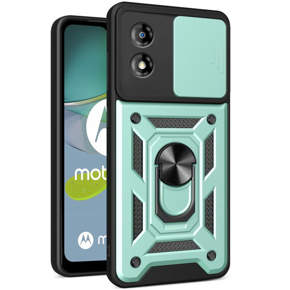 Obal na mobil pre Motorola Moto E13, CamShield Slide, zelené